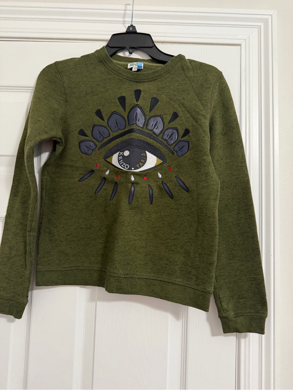 Kenzo Eye Graphic Olive Green Sweatshirt